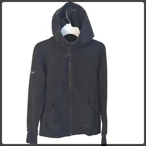 Lululemon Scuba Hoodie Jacket Size 8 Cotton Polyester Blend Full Zip W/Pull‎ Tag